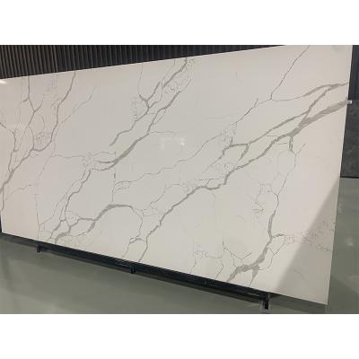 China Modern High Quality White Calacatta Quartz Stone Table Top , Calacatta Quartz Countertops for sale