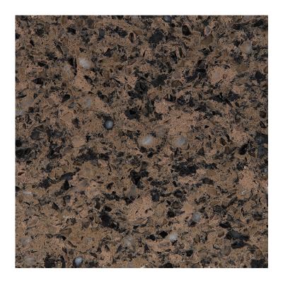 China Modern Top Selling Brown Stones Artificial Tropical Sparkle Quartz Stone Countertops for sale