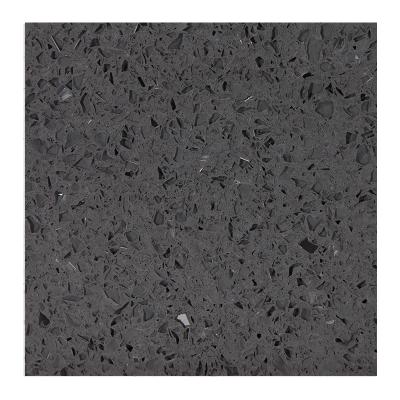 China Modern Top Selling Artificial Stones Gray Galaxy Sparkle Quartz Stone Countertops for sale