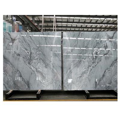 China Modern luxury marble floors, gray marble for flooring interior wall decor or bookmatched TV background wall for sale