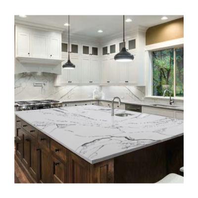 China Factory Price Modern Artificial Quartz Stone Countertops For Kitchens Countertops Vanity Tops for sale