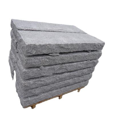 China Modern G603 Granite Garden Stone Pillars / White Sesame Gray Granite Palisade Landscaping Stone From China for sale