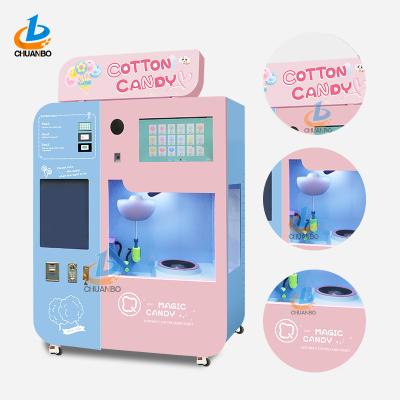 China Hotels Factory Automatic Cotton Candy Vending Machine Silk Flower Candy Machine for sale