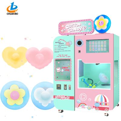 China Hotels CE Approval Full Automatic Fairy Silk Cotton Candy Maker Robot Vending Machine for sale