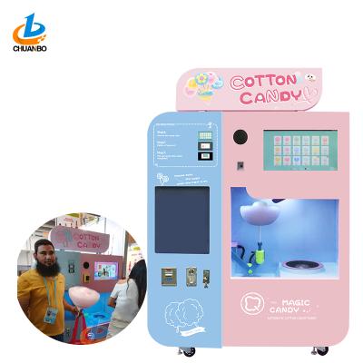 China Shopping malls candy floss machine automation cotton candy vending machine candy floss machine for sale for sale