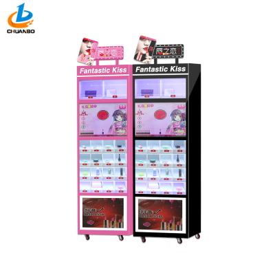 China Automatic Metal Coin Bill Payment System Self Service Make Up Rouge Lipstick Vending Machine for sale