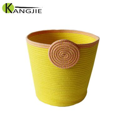 China Handmade Eco-Friendly Classic MultiUse Sustainable Customize Cotton Rope Basket for sale