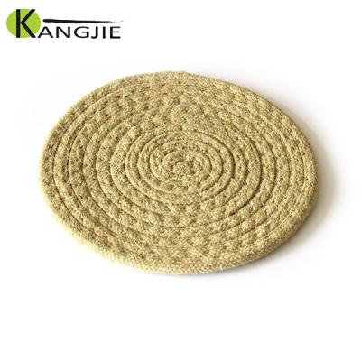 China Sustainable Customized Handmade Round Cotton Rope Soup Plate Cheap Coaster for sale