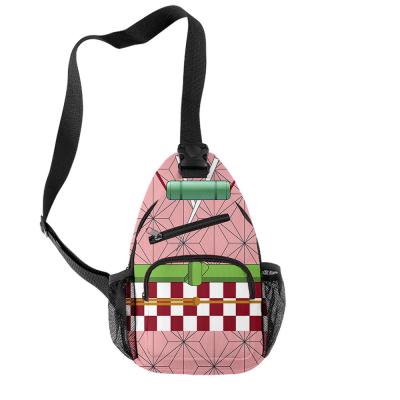 China Trendy Custom Cartoon Logo Kids Girls Colorful Anime Waterproof MOQ Low Sling Trunk Bags for sale