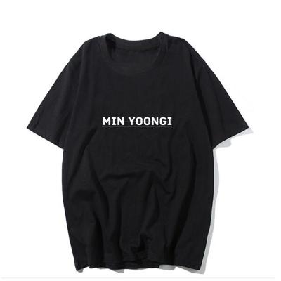 China Wholesale Color Simple English Letters Girls Black Fashion Anti-wrinkle Tops Women's T-shirts for sale