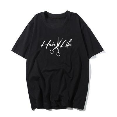 China Wholesale Women Funny Cartoon Anti-Wrinkle Letters T-shirt Girl T-shirt Black Girl Fashion English Tops Female Tees for sale