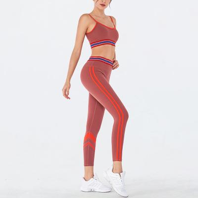 China Breathable Women Yoga Workout Set Two Piece Fitness Sets Clothing Yoga Active Wear for sale