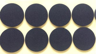 China Round Black Custom EVA Foam Diameter D80*1.5mm 60 Degrees Hard Round Cushion for sale