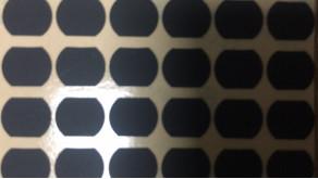 China Matte Black Irregular Shape Mylar Polyester Film 0.3mm Silicone Coated Fabric for sale