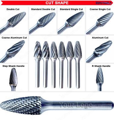 China CNC Engraving Carbide Wood Carving Bits Good Mechanical Stability Carbide Burr Cutter for sale