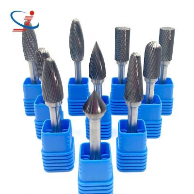 China Solid Carbide Rotary File Set Sliver Color For Carbion Fiber Dental Lab F1225 for sale