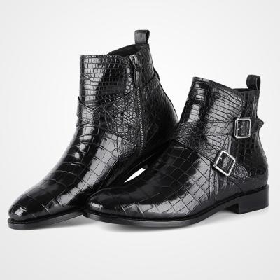 China Wholesale Men's Crocodile Shoes Light Genuine Alligator Shoes Italian Real Crocodile Shoes for sale