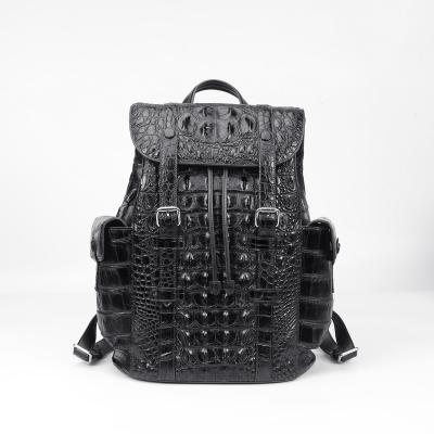 China Fashion trend RTS men's crocodile leather backpack backpacks for man crocodile backpack price for sale