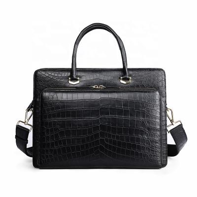 China Genuine Crocodile Leather Men's Office Bags Crocodile Belly Leather Briefcase Crocodile Skin For Men's Briefcase for sale