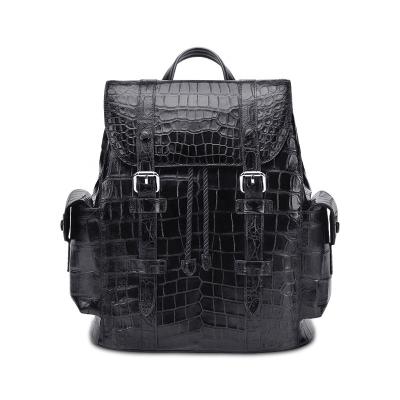 China Luxury Crocodile Backpack Real Crocodile Crocodile Men Bags Hot Selling Crocodile Leather Back Bag For Man for sale