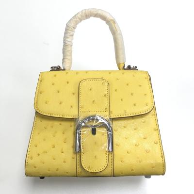 China Fashion trend new arrival handbag brand ostrich skin lady handbag high quality leather for women custom made for sale