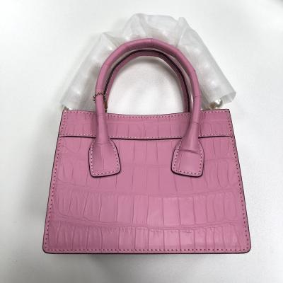 China Fashion trend new arrivals handbag high quality sellers pink crocodile skin handbag for women custom color for sale