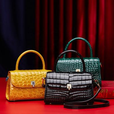 China Fashion trend famous brand mini handbag crocodile lady handbag leather leather for women for sale