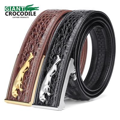 China Siam Crocodile Crocodile Leather Belt Men's Leather Belt Buckle Automatic Business Casual Dress Pants Belt Wholesale for sale