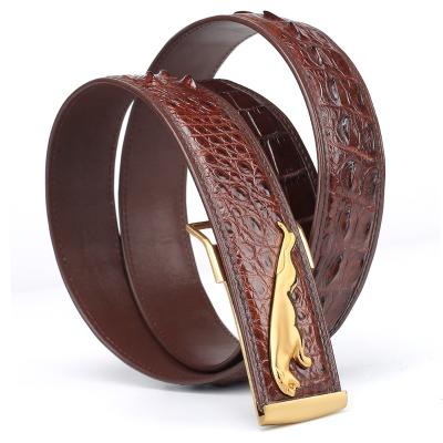 China Wholesale Luxury Belt Mens Crocodile Leather Belt Western Waist Support Belt For Men for sale