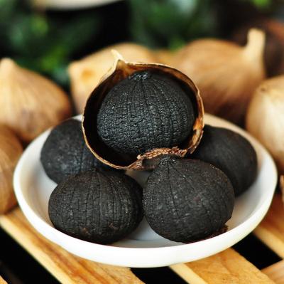 China Black Whole Garlic Bulb Dry Chinese Organic Fermented Single Clove / Multi-Clove Healthy Food for sale