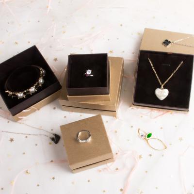 China Luxury Custom Packaging Ring Velvet Insert Jewelry Box Necklace Earring Bracelet Small Jewellry Box Logo Printed Gold Paper Cardboard for sale