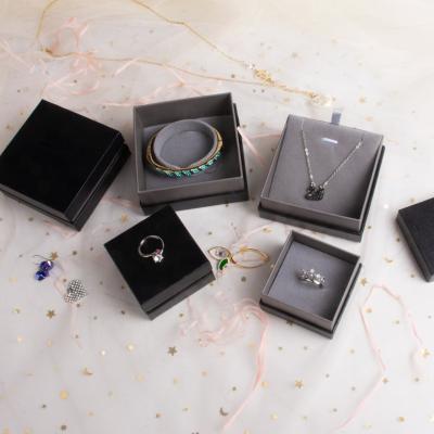 China Custom Luxury Black Jewelry Box Logo Cardboard Paper Jewelery Packaging Gift Box Ring Earring Necklace Bracelet Pink Jewellry Wholesale for sale