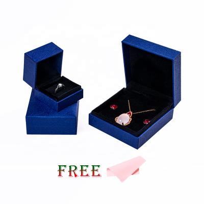 China Factory Supply Jewellry Factory Supply Velvet Insert Jewelry Case Ring Pendant Necklace Jewelry Display Gift Box Packing For Wedding for sale