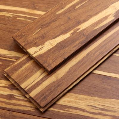 China Factory Price 100% Indoor Solid Vertical Laminated Bamboo Flooring 14mm Tiger Strand Woven Bamboo Flooring For Sale for sale