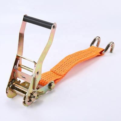 China Heavy Duty Polyester Vendor Cargo Lashing Durable Polyester 35mm Ratchet 2t Strap for sale