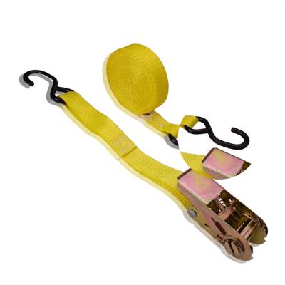 China Factory direct wholesale polyester cargo lashing s hook buckle ratchet tie strap down for sale