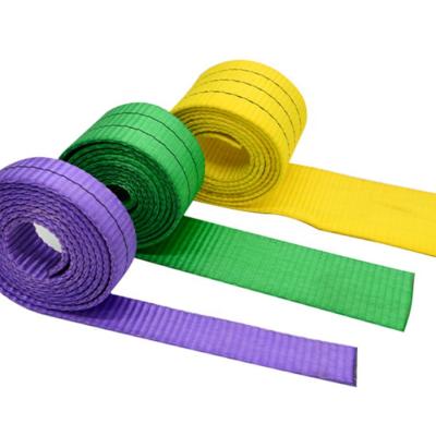 China 7:1 China Polyester Elastic Heavy Duty Harness Sling Material Webbing For Lifting for sale