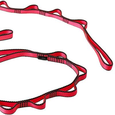 China Factory Wholesale Durable Adjustable Elastic Band 23kn Nylon Climbing Multi Yoga Straps With Buckles for sale