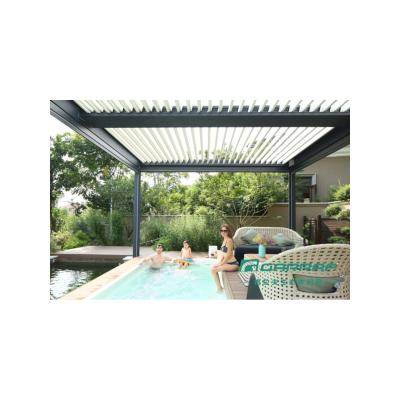 China Easily Assembled Customized Manual Aluminum Opening Sunshading Canopy Roof for sale