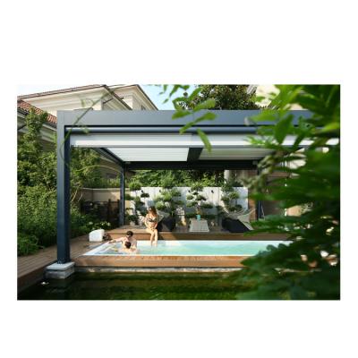 China Easily Assembled Customized Sizes Waterproof Electric Outdoor Aluminum Sunshade Protection Pergola for sale