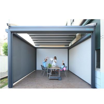 China PVC Polycarbonate Aluminum Awnings Retractable Roof With Side Screens for sale