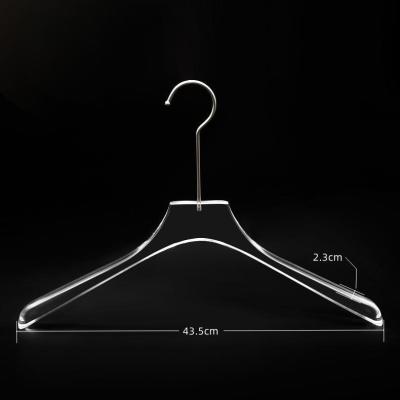 China Modern Minimalist Bedroom Suit Hotel Clear Acrylic Cloth Hanger Frosted Acrylic Hanger Man Hanger for sale