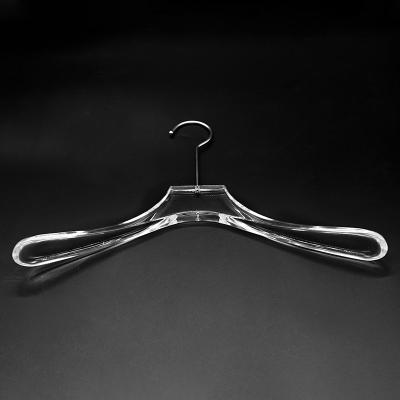 China Modern Simple Women's Hanger Man's Transparent Shirts Dress Acrylic Hanger for sale