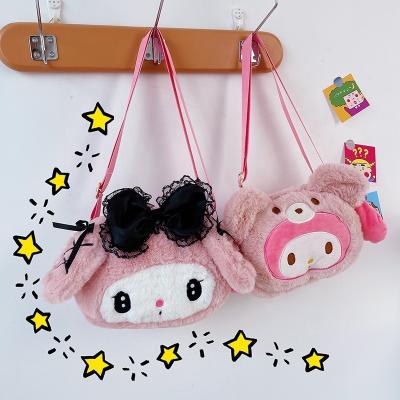 China Eco-Friendly HWA Backpack 100097 20Cm Kuromi My Melody Cinnamoroll Plush Doll Coin Purse Soft Toys For Kids for sale