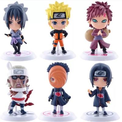 China Cartoon Toy LDD 100060 Na ruto Sasuke Itachi PVC Action Number Anime Cartoon Figure Set 6 Pcs/Set for sale