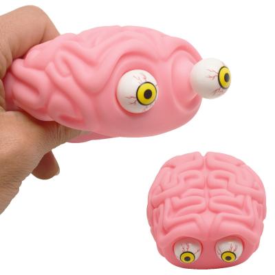 China LDD 100288 Rubber Anxiety Trigger Finger Kids Squeeze Toy Spoof Explosive Brain Soft Rubber Squeeze Abbreviate Release Toy Fidgety Person Toy for sale