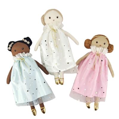 China Wholesale Cartoon Toy HWF 100012 New Design Fashion Doll Girls Baby Ballerina Dressing Plush Toys Kawaii African Ballet Ra for sale