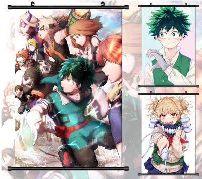 China Japandi HWA 100483Japanese Anime Hero Academia Posters Home Room Decoration Canvas Fabric Prints Art Scroll Poster 30x70cm for sale