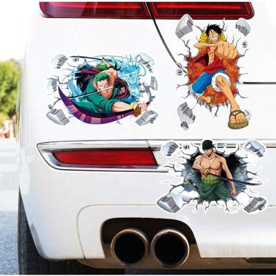 China Wholesale Waterproof+Eco-friendly HWA 100236 Waterproof Anime Stickers Sun Protection Anime Stickers Luffy One Piece Car Sticker for sale