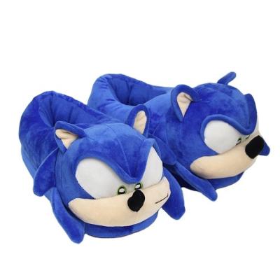 China Newest Gift HWA 100125 Winter Plush Cotton Slippers Animal Slipper Popular Hot Sonic Plush Home Slippers for sale